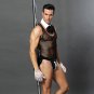Men Maid Exotic Bodysuit Lingerie Sexy Night Gay Costume For Adult Hollow Out Mesh Teddies Sleepwear
