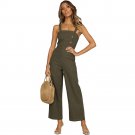 Women Black Frankie Striped Button Down Jumpsuit Fashion Casual Sleeveless Hommock Wide Leg Overalls