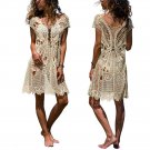 Plus Size Lace Party Dresses O Neck Trapeze Babydoll Sexy Midi Dress Elegant Club Summer Dresses