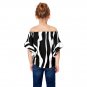 New Arrivals Black Pink Off The Shoulder Vertical Stripes Toddlers Blouse For Girl Kids