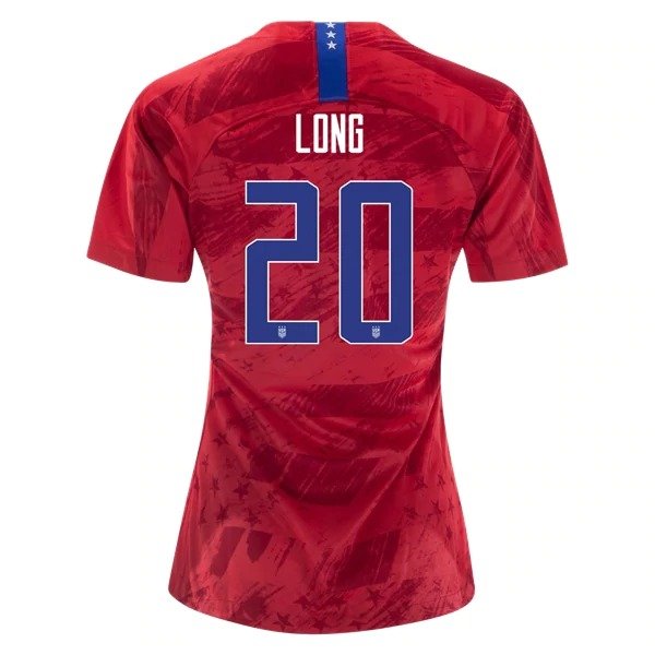 Long #20 US Women's National Team Away Jersey 2019 USWNT Soccer Stadium Shirt Streetwear