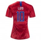LLOYD #10 US Women's National Team Away Jersey 2019 USWNT Soccer Stadium Shirt Streetwear