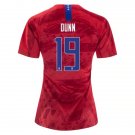 Dunn #19 US Women's National Team Away Jersey 2019 USWNT Soccer Stadium Shirt Streetwear