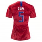O'Hara #5 US Women's National Team Away Jersey 2019 USWNT Soccer Stadium Shirt Streetwear