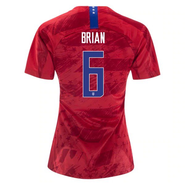 Brian #6 US Women's National Team Away Jersey 2019 USWNT Soccer Stadium Shirt Streetwear