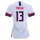 MORGAN 13 USWNT 2019 Away Jersey Soccer US Women's National Team Stadium Shirt Streetwear