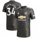 VAN DE BEEK 34 Manchester United 20/21 Away Soccer Jersey EPL Stadium Shirt
