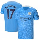 De Brunyne #17 Manchester City 20/21 Home Jersey Man City Men's Stadium Football Shirt