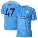 Foden #47 Manchester City 20/21 Home Jersey Man City Men's Stadium Football Shirt