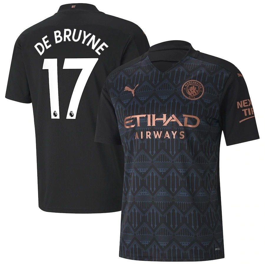 DE BRUYNE 17 Manchester City Away Jersey 20/21 Man City Stadium Football Shirt