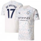 DE BRUYNE Manchester City 20/21 Third Jersey Man City White Stadium Football Shirt