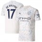 DE BRUYNE Manchester City 20/21 Third Jersey Man City White Stadium Football Shirt