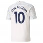 KUN AGUERO Manchester City 20/21 Third Jersey Man City White Stadium Football Shirt