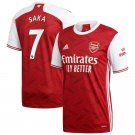 Saka #7 Arsenal Home Soccer Jersey 20/21 Men's Stadium Football Shirt Yupoo