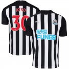 Atsu #30 Newcastle United Home Soccer Jersey 20/21 Men's Stadium Football Shirt