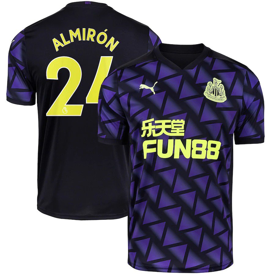 ALMIRON 24 Newcastle United 20/21 Third Jersey Purple Men's Soccer Stadium Football Shirt
