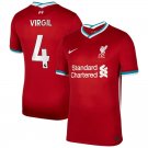 Virgil #4 Liverpool Home Soccer Jersey 20/21 Men's Stadium Football Shirt Soccer Kit