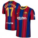 Griezmann #17 Barcelona FC Home Soccer Jersey 20/21 La Liga Men's Soccer Stadium Football Shirt