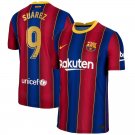 Suarez #9 Barcelona FC Home Soccer Jersey 20/21 La Liga Men's Soccer Stadium Football Shirt