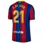 F.De Jong #21 Barcelona FC Home Soccer Jersey 20/21 La Liga Men's Soccer Stadium Football Shirt