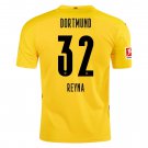 Reyna #32 Borussia Dortmund 20/21 Home Soccer Jersey Men's Soccer Stadium Football Shirt