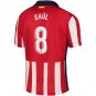 SauÌl #8 Atlético Madrid Home Soccer Jersey 20/21 Men's Stadium Football Shirt Streetwear