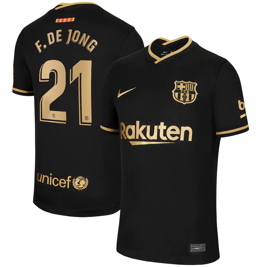 F.DE JONG 21 Barcelona Away Soccer Jersey 20/21 Men's Soccer Stadium Football Shirt