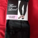1 Pair Gold Medal Plus Size Womens Fleece Leggings Black 3XL/4XL