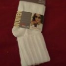 1 Pair Medium BUM Cotton Turn Cuff Crew Women Sock White 9-11