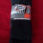 3 Pair Large Men Odor Eater Crew Socks Black Heavy Double Cushion Sole 8-12