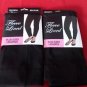 2 Pair Gold Medal Plus Size Womens Fleece Leggings Black 3XL/4XL