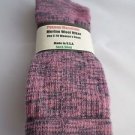 1 Pair Pocono 82% Merino Wool Hiker Women Socks USA Shoe 5-10 Black/Pink