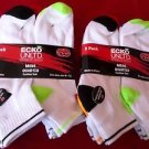 12 Pair Ecko Unlimited Mens Quarter Socks Soft and Durable White Heel Toe 6-12
