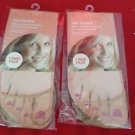 2 Pair Womens Toe Topper Cover Nylon Nude Slings Mules Sandals 4-10 USA