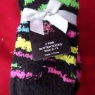 2 Pair Womens Medium Beverly Hills Polo Club Fuzzy Crew Butter Socks 9-11
