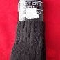 1 Pair West 25th Angora Wool Blend Cable Knit Womens Trouser Socks Black USA 5-9