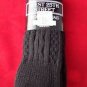 1 Pair West 25th Angora Wool Blend Cable Knit Womens Trouser Socks Black USA 5-9