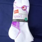 3 Pack Hanes Ankle Comfort Collection Sport Socks Pink White Purple 5-9