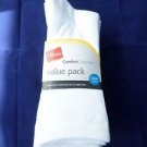 5 Pack Hanes Crew Comfort Collection Value Pack Socks White Great Quality!! 8-12