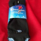 2 Pair Champion Low Profile Running Black Double Dry Socks Heel Guard 6-12
