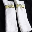 2 Pair Womens Over the Calf Diabetic Sock 100% Cotton 5-10 Made in USA White