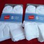 10 Pack Hanes Cuff Crew Value Pack Socks White Great Quality!! Medium 5-9