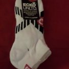 3 Pair Ecko Unlimited Men No Show Boat Socks Large White Rhino Cushion 6 1/2-12