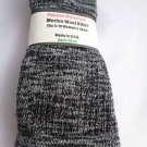 1 Pair Pocono 82%  Merino Wool Hiker Women Socks USA Shoe 5-10 Black/Blue