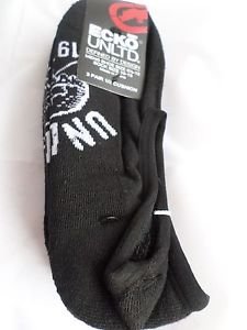 3 Pair Ecko Unlimited Men No Show Boat Socks Large Black Black Skull 6 1/2-12