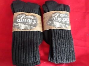 2 Pair Large Clear Creek Triple Cushion Nonbinding Top Cotton Sock 10-13 USA