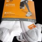 6 Pair Extra Large Champion King Size Active Performance No Show Socks12-14