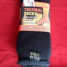 1 Pair Large Polar Extreme Insulated Thermal Socks Mens Made USA 10-13 Black