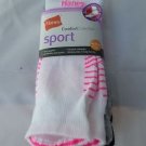 3 Pack Hanes No Show Comfort Collection Sport Socks Grey White Black 5-9