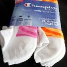 8 Pair Champion Elite Performance Low Cut Neon Pink Green Orange Socks 5-9